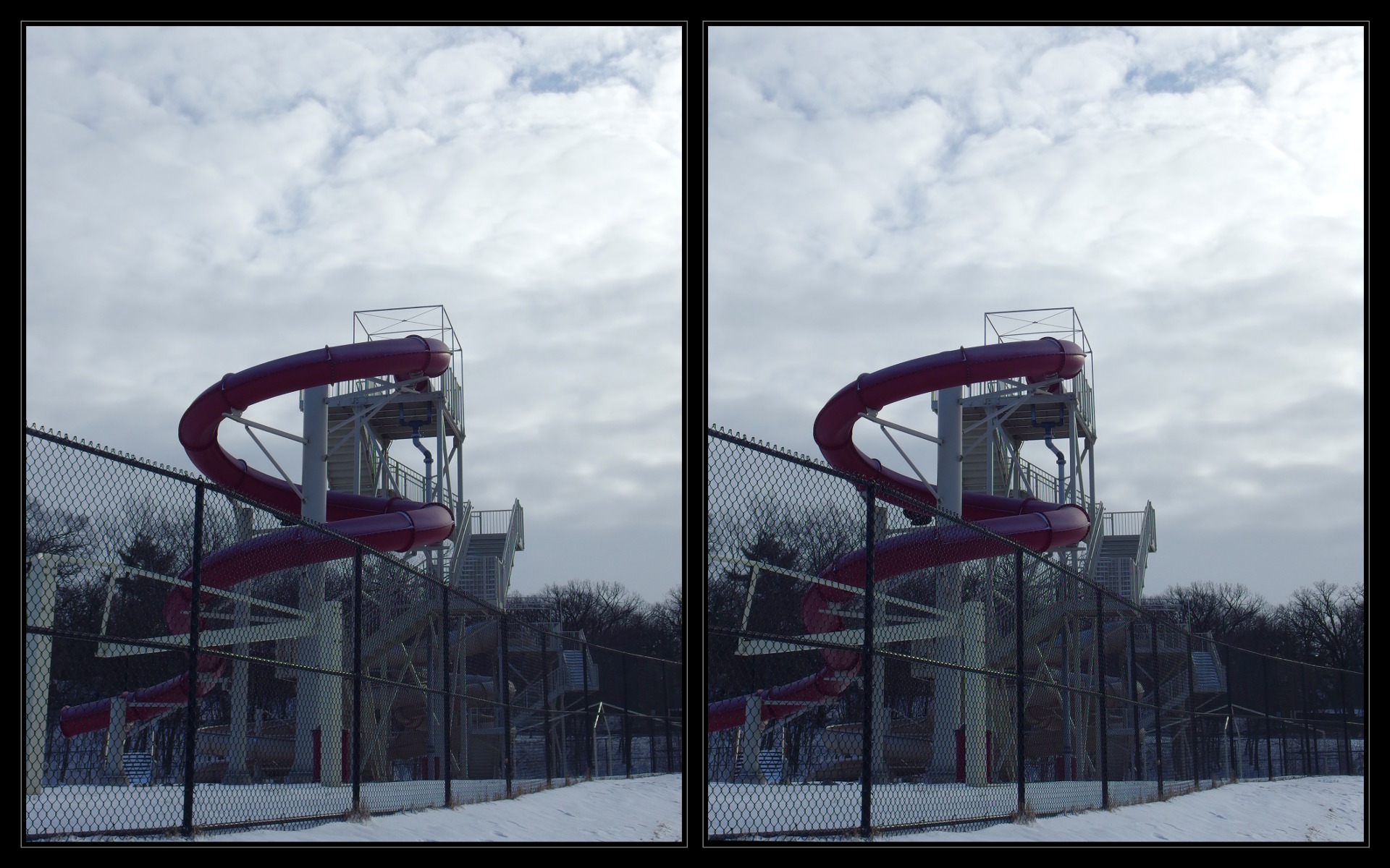 Water park, closed for the winter r/CrossView